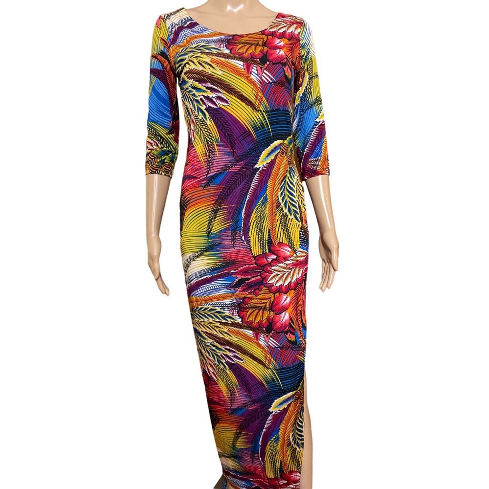 Dots Bodycon Multicolored Dress Size Medium but fits like a Small